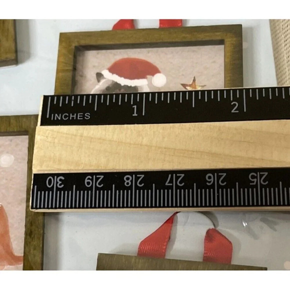 6 Mini Cat Kitten Kitty Frame Christmas Holiday Ornaments NEW - Picture 3 of 3